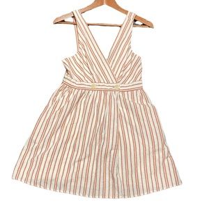 Zara TRF Collection Stripe Jumper Dress Linen Small Women